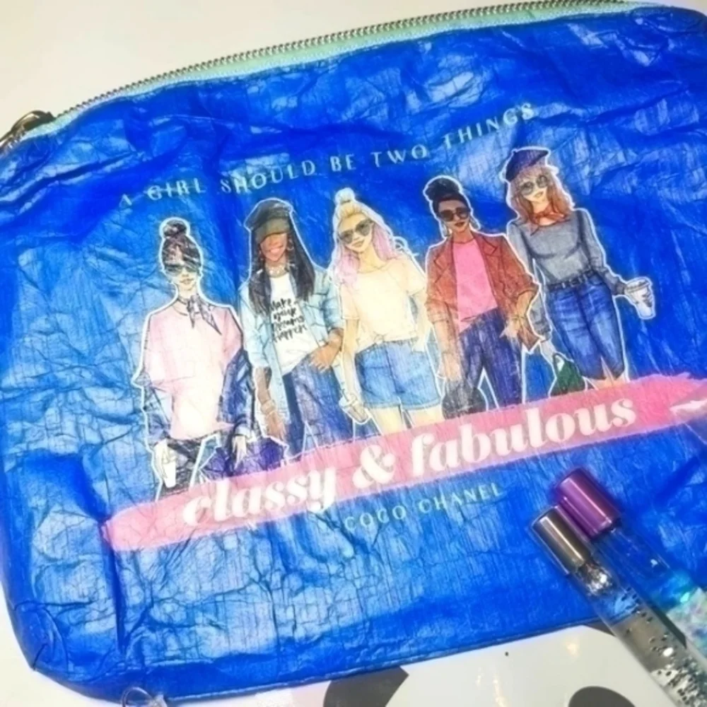 Classy & Fabulous Pouch & Denim Face Mask Bundle